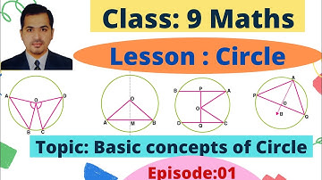 class:9 Maths ll Lesson:Circle ll Topic: Basic concepts of circle ll Episode 01