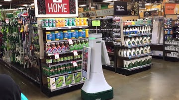 Precise indoor navigation - ad-hock demo in real store with real robot and real shoppers around