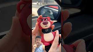 The cutest car key holder.#smartphone #toys #bear