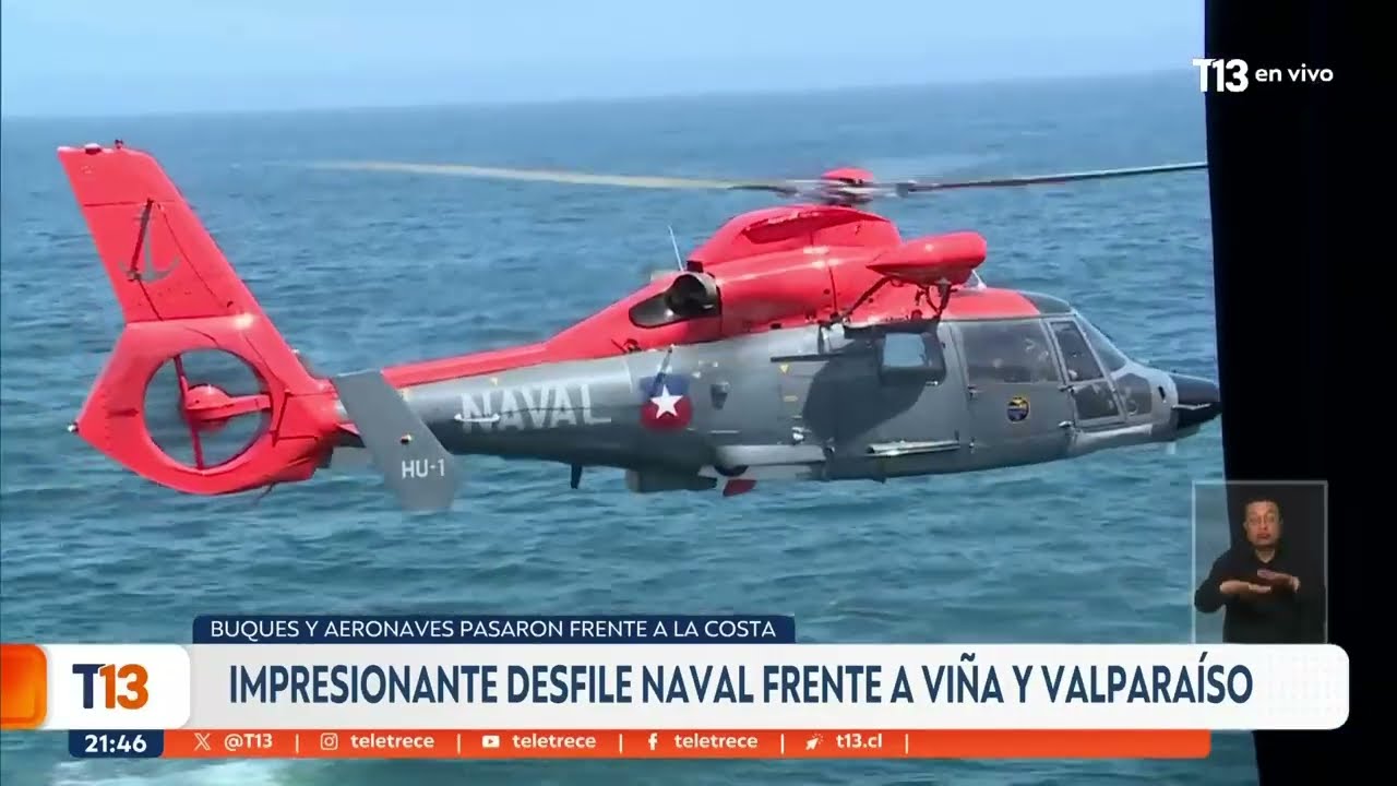 Impresionante desfile naval frente a Viña y Valparaíso
