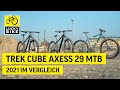 TREK X-Caliber 7 vs. CUBE Attention SL vs. AXESS Grade 2021 | 3 Mountainbikes bis 1000€ im Vergleich