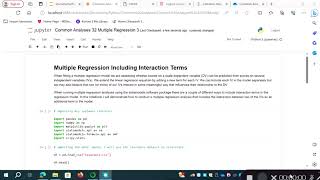 Common Analyses 32 Multiple Regression 3
