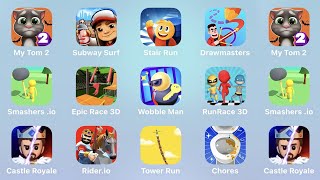 My Tom 2, Subwawy Surf, Stair Run, Drawmasters, Smashers.io, Epic Race 3D, Wobble Man, Run Race 3D screenshot 1