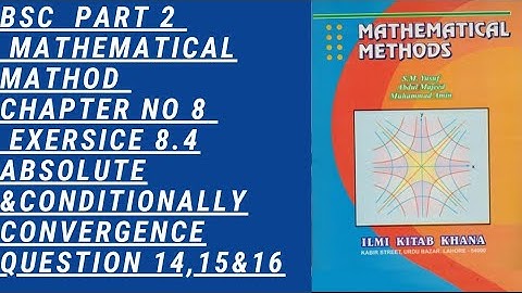 Bsc part 2  mathematical method chapter 8 exercise 8.4 question 14 ,15 & 16