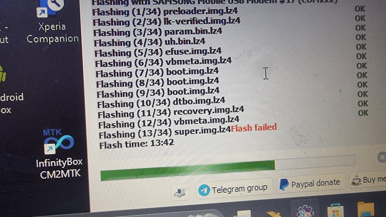 みるふぃーゆ　画像確認画面 flashing super.img.iz4flash failed all samsung flash error fix