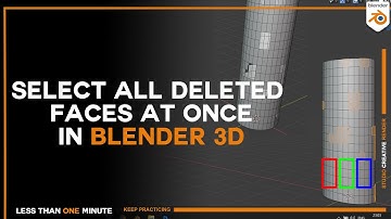 How to select all deleted face at once in Blender 3d  #shorts