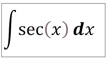 Indefinite Integral of sec(x)