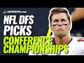 NFL DFS PICKS: CONFERNECE CHAMPIONSHIP STRATEGY & LINEUPS DRAFTKINGS & FANDUEL DAILY FANTASY 1/24