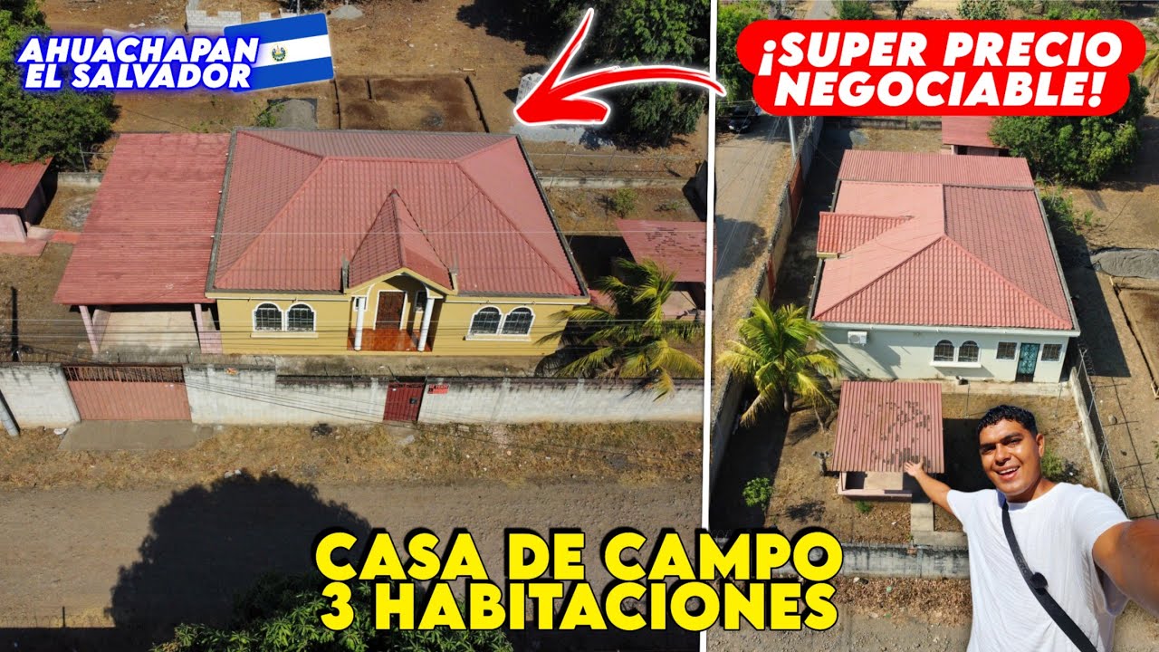 INCREIBLE CASA GRANDE DE 3 HABITACIONES con TERRENO EN EL SALVADOR 🇸🇻 SUPER PRECIO 