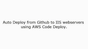 AWS Code Deploy and Github.. Auto Deploy...