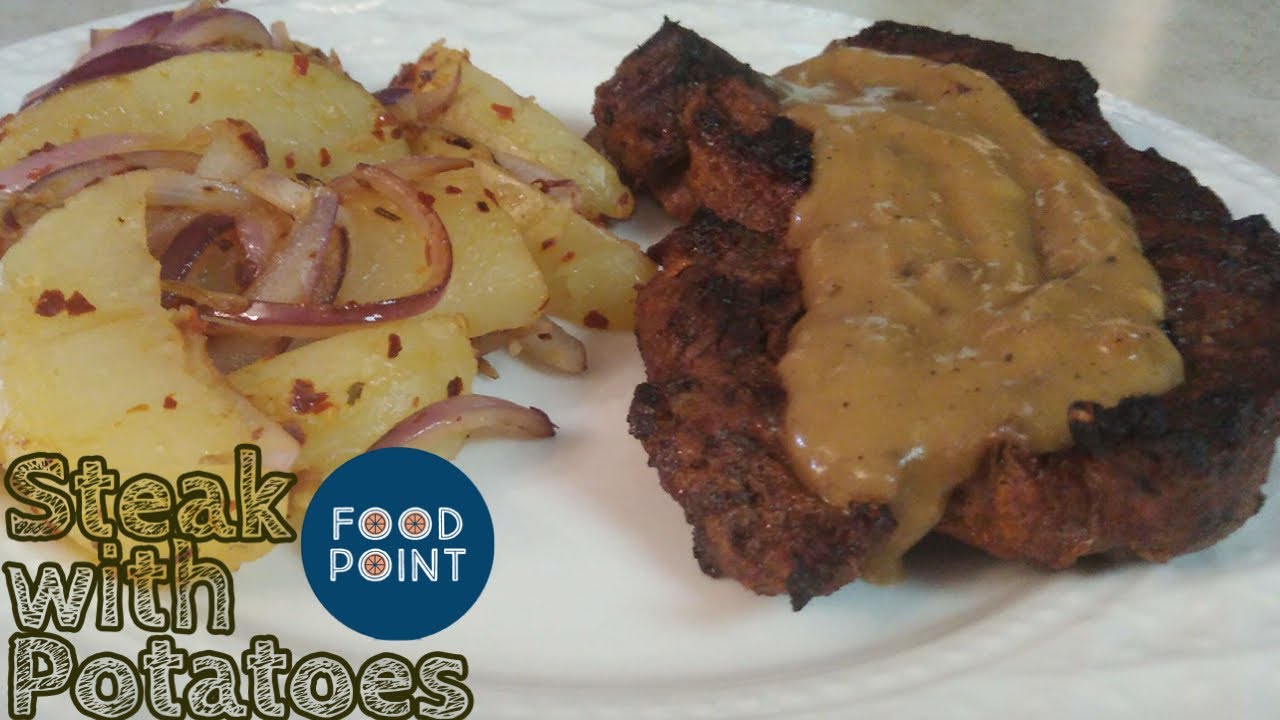 Juicy Steak with Potatoes Recipe by Food Point | How to Cook Videos