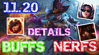 11.20 Patch Notes - Buffs & Nerfs Details
