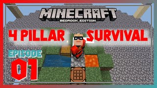 Day 01 | Expansion | 4 Pillar Survival | Minecraft Bedrock | SkyBlock