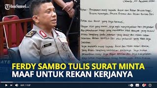 FERDY Sambo Tulis Surat Permintaan Maaf Untuk Senior Hingga Juniornya di Polri FERDY Sambo Tulis Surat Permintaan Maaf Untuk Senior Hingga Juniornya di Polri