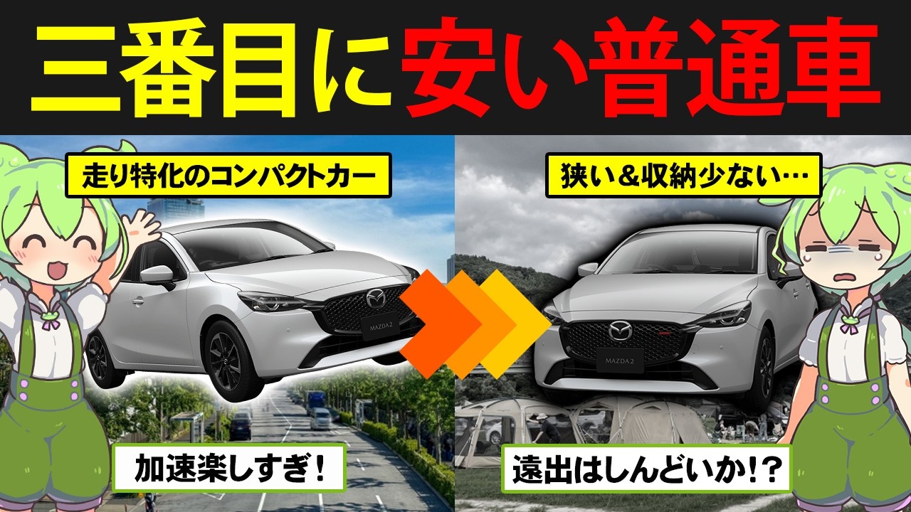 日本で3番目に安い普通車！マツダ2を購入したずんだもん