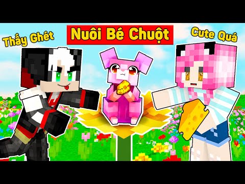 MỀU THỬ THÁCH 24 GIỜ NHẬN NUÔI CHUỘT HAMSTER TRONG MINECRAFT*REDHOOD KHÁM PHÁ NGÔI LÀNG CHUỘT NHẮT