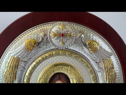 Венчальная пара икон Спаситель и Казанская — Спас Вседержитель и Казанская Богородица 24×29 см — Prince, видео 1
