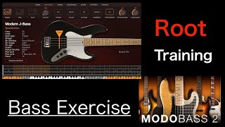 Bass exercise - Root training BPM=60→110- Fret tabs in video - Beginners lesson