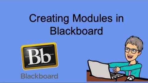 Adding content modules in Blackboard