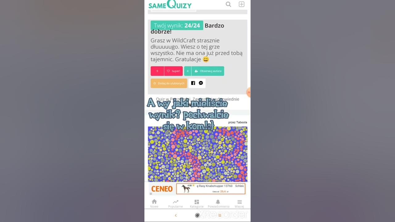 Robię QUIZ o WildCraft YouTube