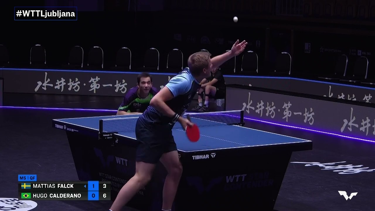 FULL MATCH | Mattias Falck vs Hugo Calderano | MS QF | #WTTLjubljana 2024
