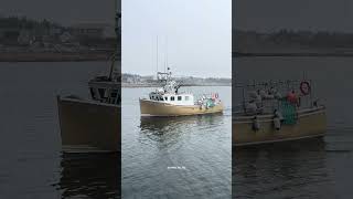Fishing Vessel “Ocean Viper 2000” approaching wharf to unload their catch in a foggy afternoon