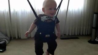Our Adorable Baby In Jolly Jumper Dancing To Benny Hill Theme