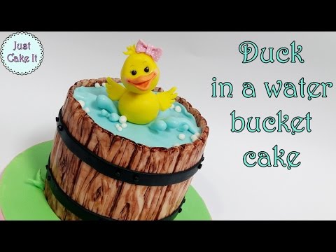 How to make duck in a water bucket cake