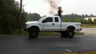 1999 f250 powerstroke 7.3 38r turbo, stack 7', smoke fast and loud!