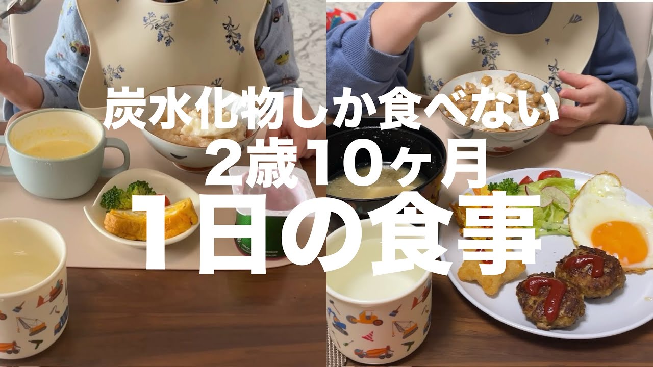 2歳の食事｜2歳10ヶ月の1日の食事｜基本、炭水化物しか食べない…笑