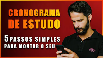 Como elaborar um cronograma de estudos para concurso?