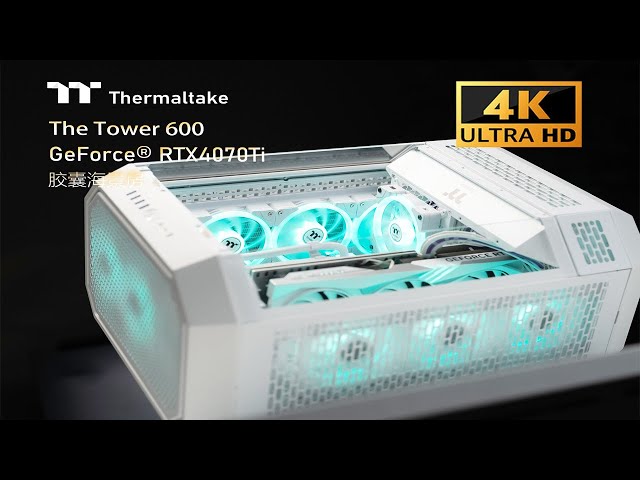 TT The Tower 600 Mid Tower Full White Pc Build - YouTube