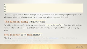 How to Iterate Over Two Lists in Python3 Using itertools.cycle