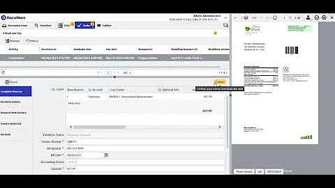 DocuWare for Invoice Processing  - Creating and Exporting Booking Records