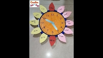 How to make a wall clock project || 3d clock model for school project || clock model project #shorts