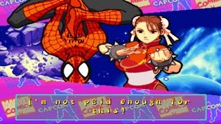 Marvel Super Heroes VS Street Fighter - Spider-Man/Chun-Li - Expert Difficulty Playthrough