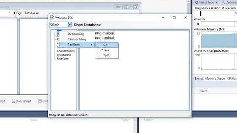 Metadata SQL - Chương trình xem dữ liệu SQL,cấu trúc bảng,tạo Bean nhanh chóng  - C#/Winform