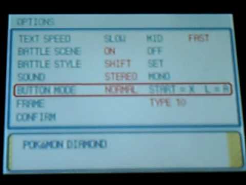 Pokemon Diamond and Pearl Changing Options Tutorial
