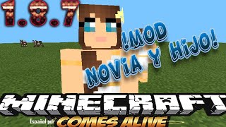COMO DESCARGAR E INSTALAR COMES ALIVE MOD 1.8,1.8.7 + REVIEW EN ESPAÑOL/FAMILIA EN MINECRAFT(HIJOS)