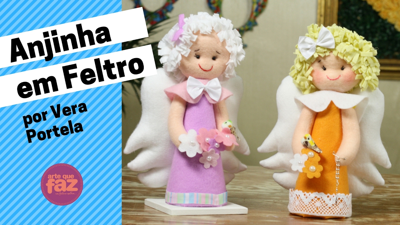 Anjinha Valentina em Feltro por Vera Portela