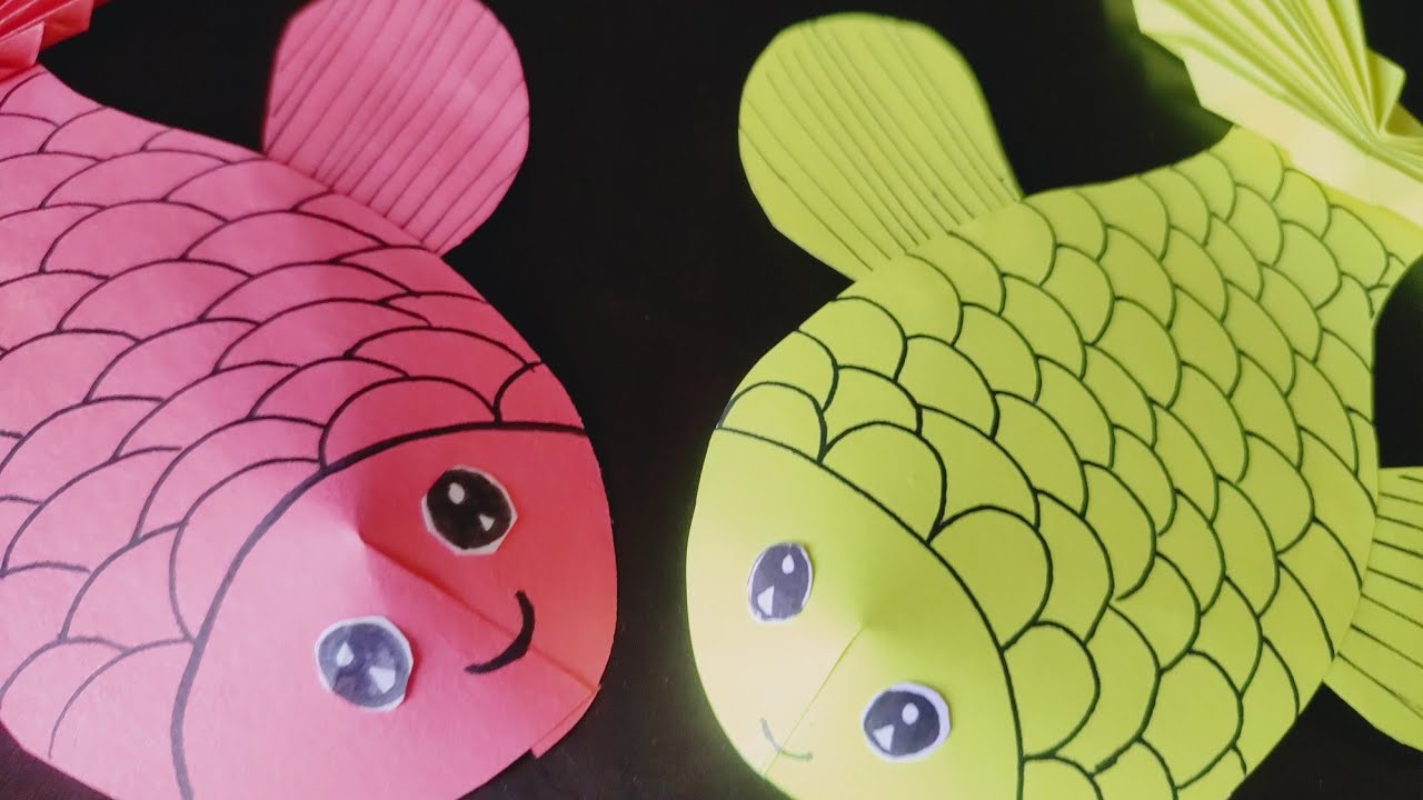 Colourful Paper Fish 🐟 Craft || Easy Fish 🐟 Paper Craft || Simple Paper ...
