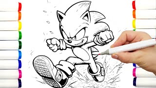 Sonic Coloring Pages Sonic The Hedgehog 3 Teils , Shadow ,Amy Rose, Knuckles  draw drawing 37