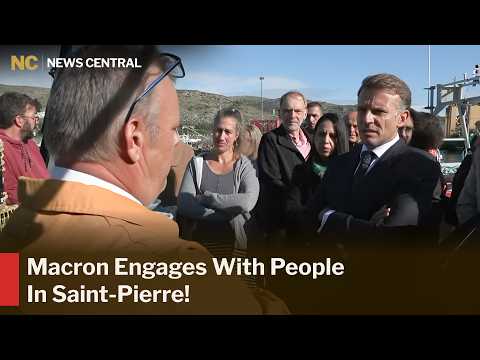 Emmanuel Macron Engages With Residents During Saint-Pierre Visit | AC1Z