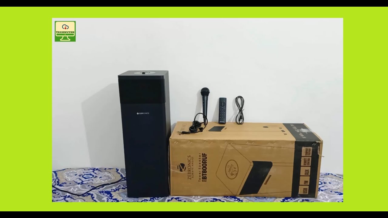 ZEBRONICS ZEB-BT800RUF Tower Speaker Review [Hindi]