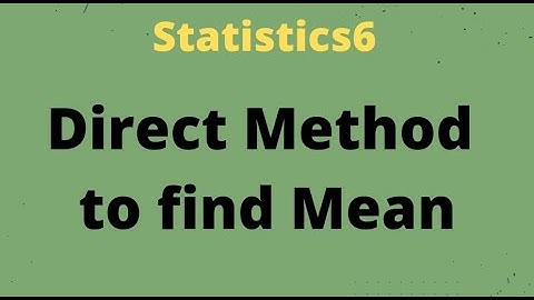 Direct Method to find Mean ।। Class9 ।।  Class10 ।।#statistics6✅