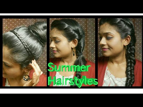 3 Cute Summer Hairstyles||Malayali YouTuber||Disha - YouTube