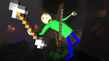 Baldi in the night world of minecraft! Baldi
