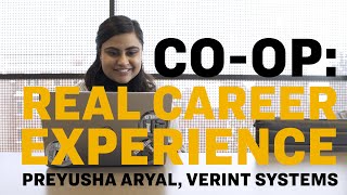 Preyusha at Verint Systems Cooperative Education Co op Program