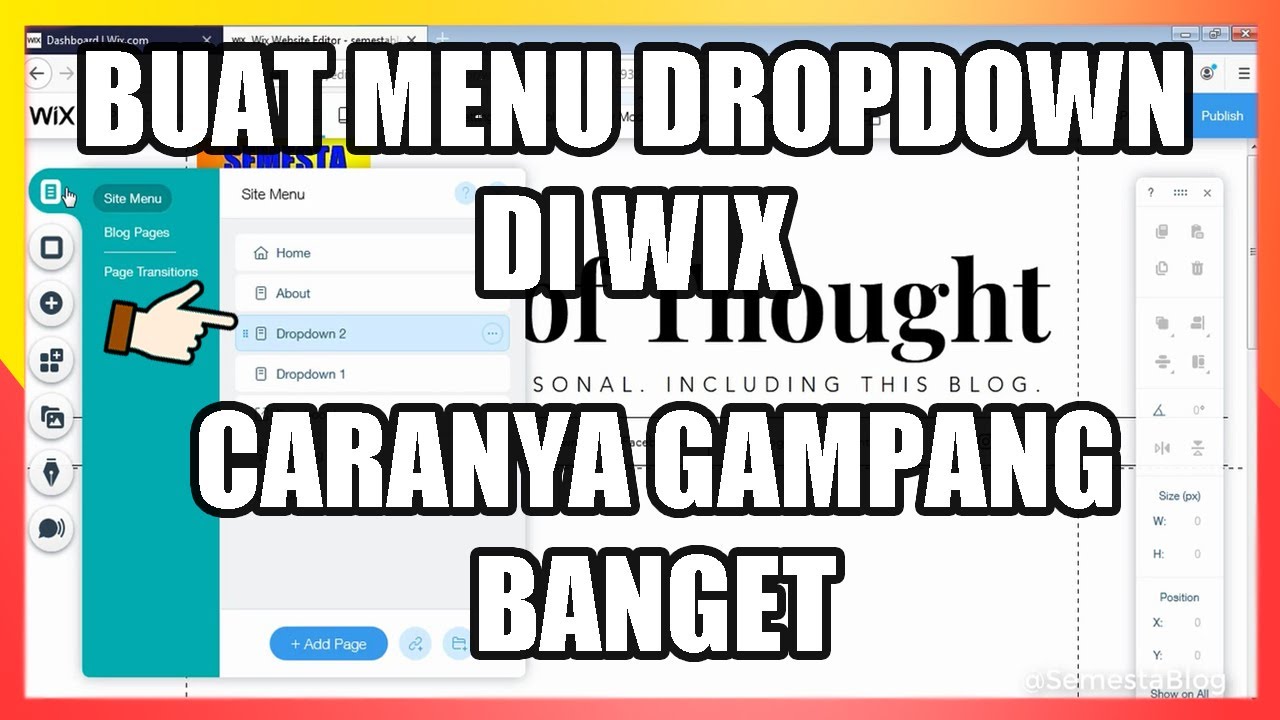 Cara Membuat Menu Dropdown di WIX Mudah Terbaru 2020 