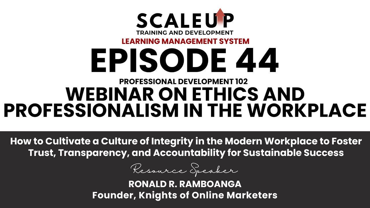 Episode 44 - Professional Development 102: Webinar on Ethics and ...
